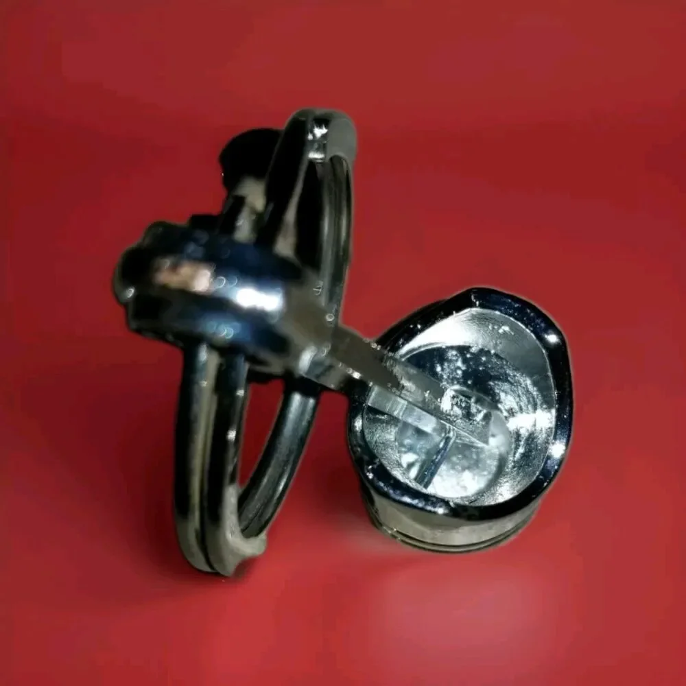Engine Piston Turbo Car Part Keychain Automotive Car Keyring Silvertone New